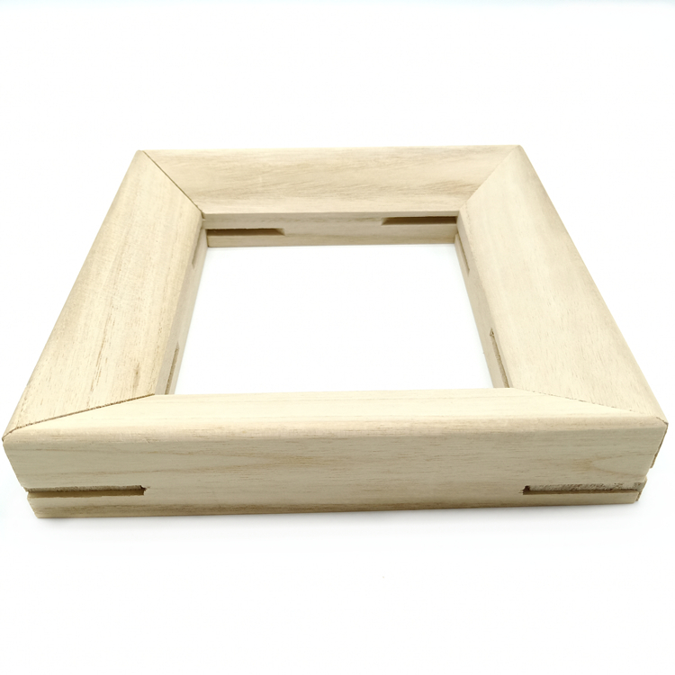 1 1/2 inch deepth pualownia <a href=https://www.stretcherbarfactory.com/Assembled-Frame.html target='_blank'>Canvas Frame</a> ,beveled shape stretcher bar