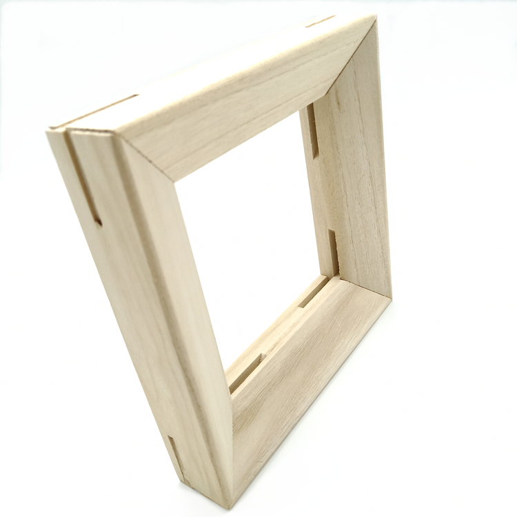 1 1/2 inch deepth pualownia Canvas frame ,beveled shape stretcher bar